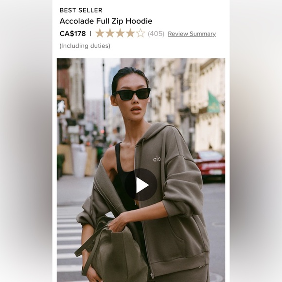 ALO Accolade Zip-Up Hoodie in Olive tree - Picture 7 of 7